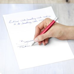 Staedtler Fyldepen - Triplus fine - rd - (bl skrift)